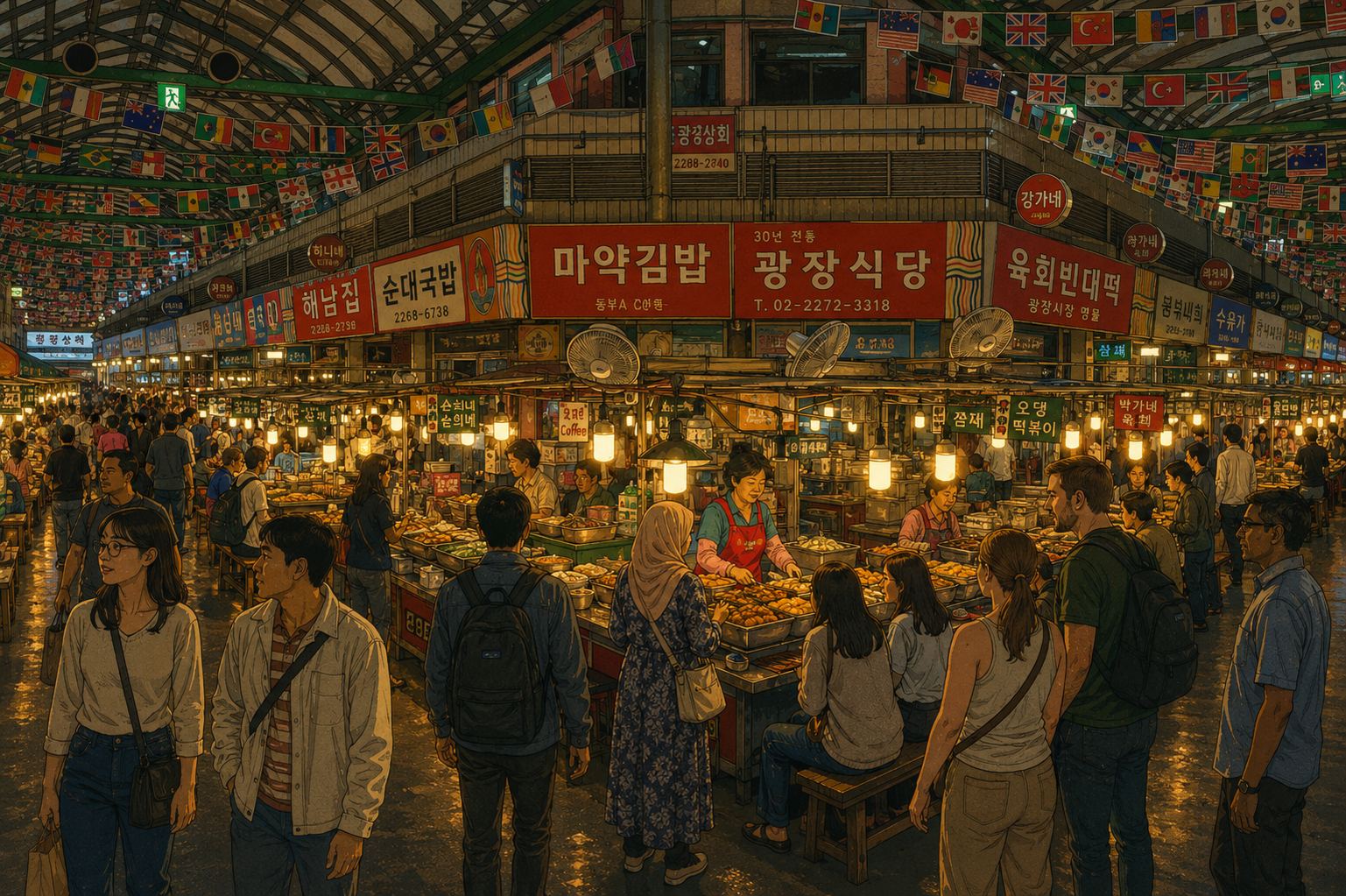먹거리와 활기가 넘치는 광장시장