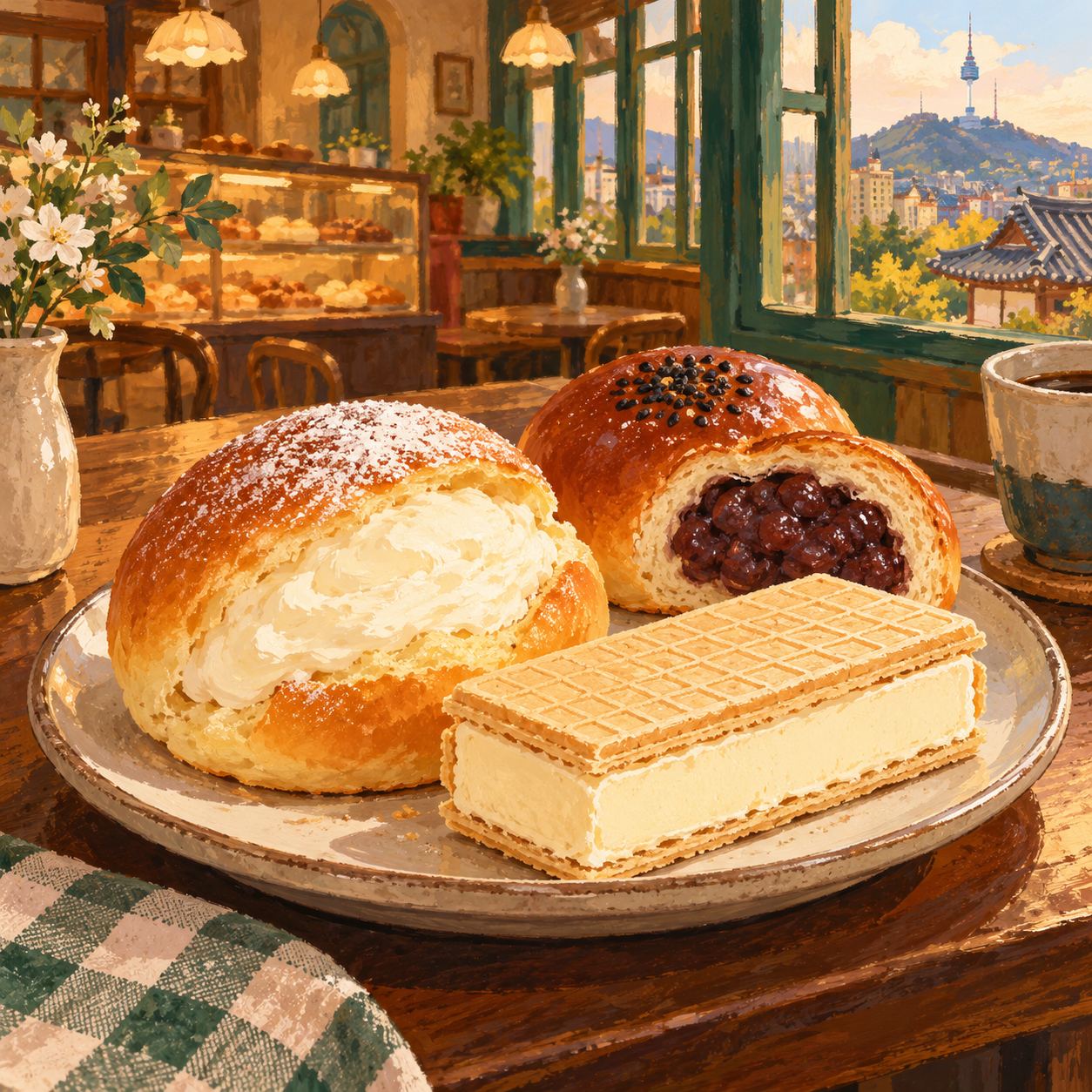 Taegeukdang Main Store, Seoul: A sweet break in Jangchung-dong with bread and monaka