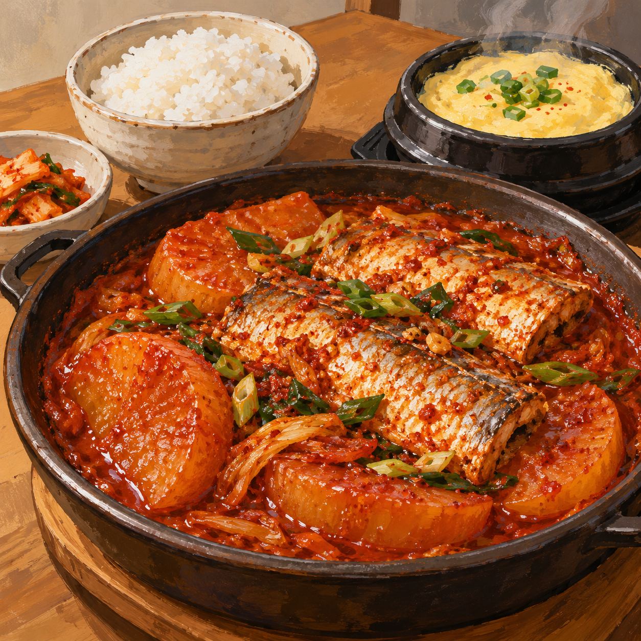 ソウル南大門 ワンソン食堂、太刀魚の煮付けで楽しむ市場の食卓