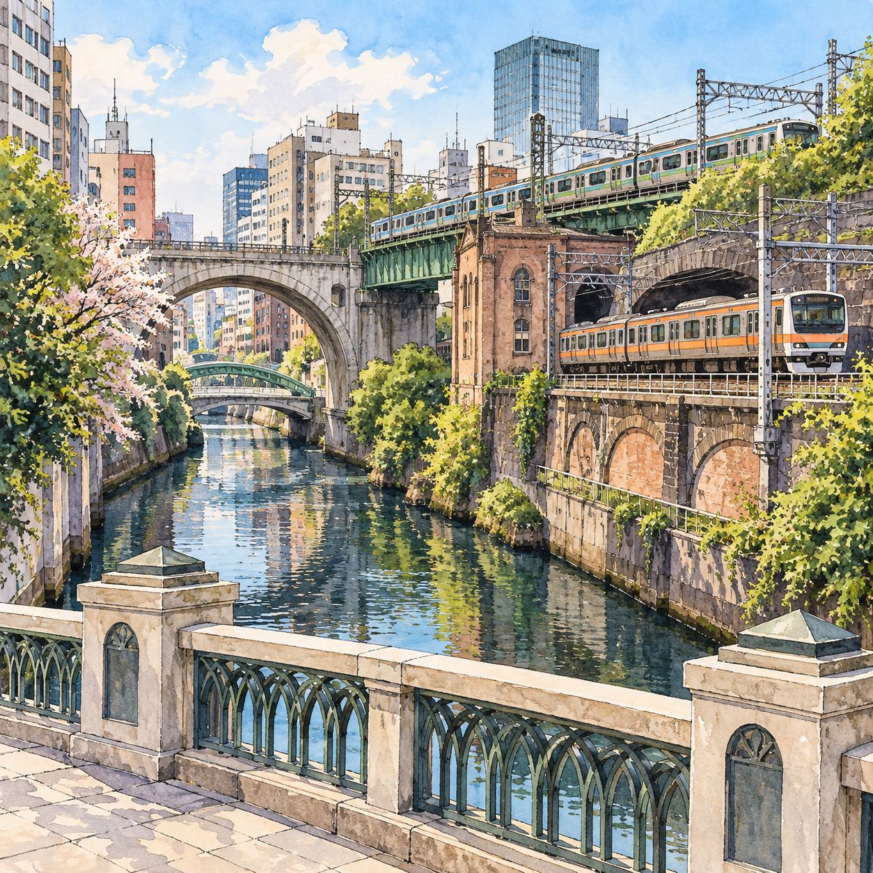 Hijiribashi Ochanomizu Railway View