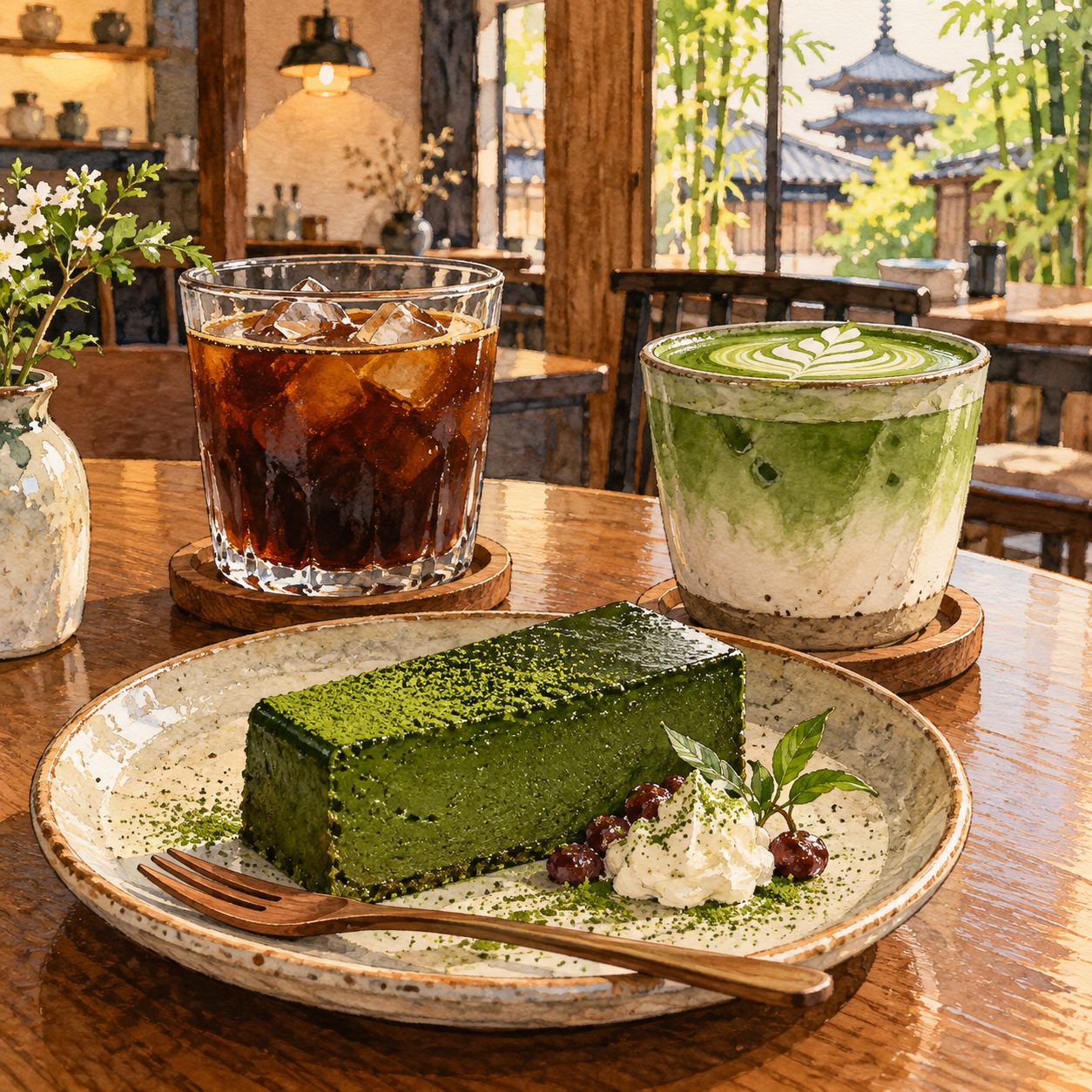 교토 uru coffee 말차 테린