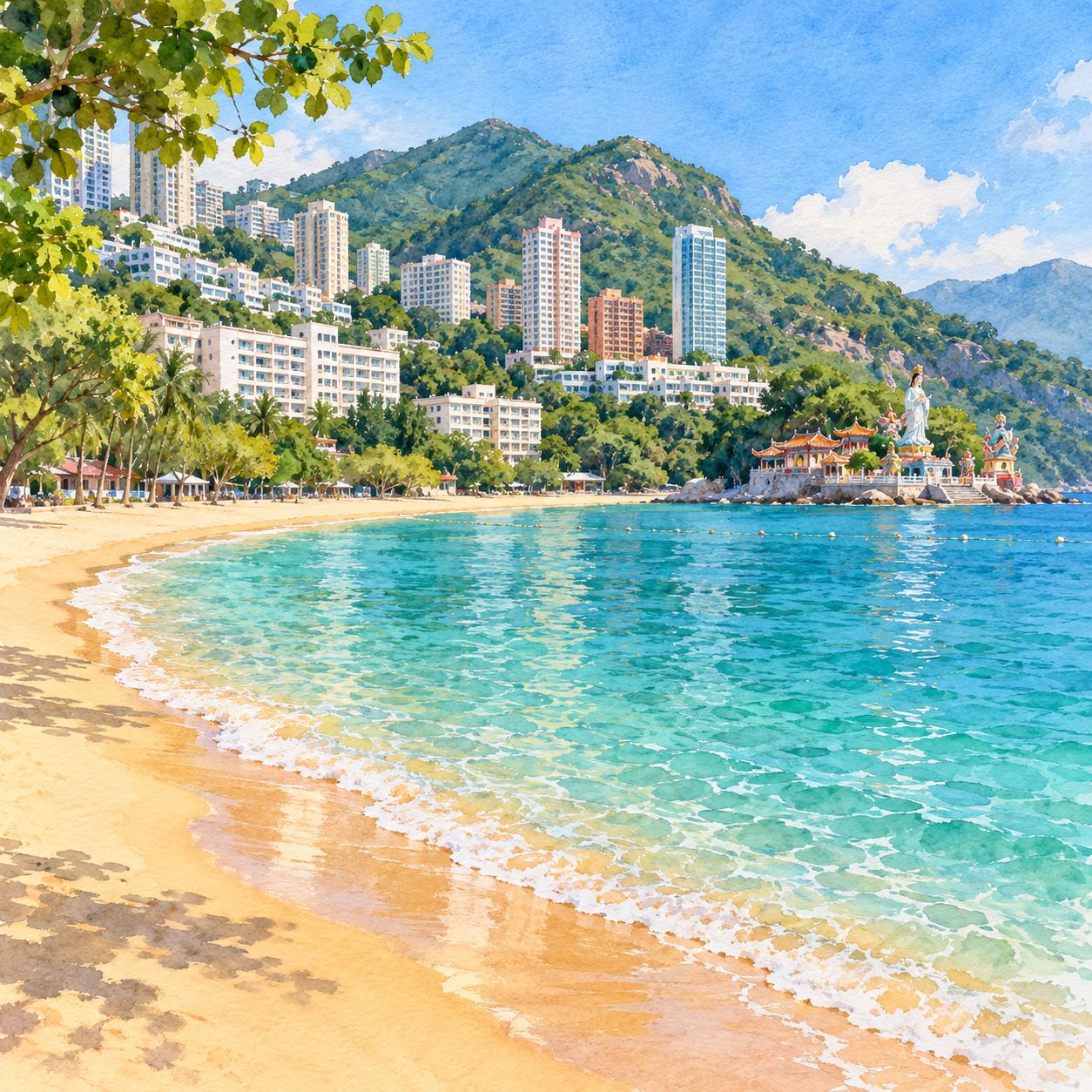 리펄스베이 해변 · 홍콩섬 남쪽의 휴양 산책